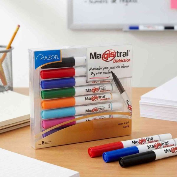 MARCADOR MAGISTRAL DIDACTICO FINO 8 COLORES 84078