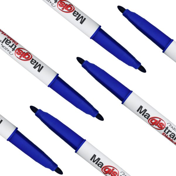 MARCADOR MAGISTRAL DIDACTICO FINO AZUL 84003 CON 12 PZS