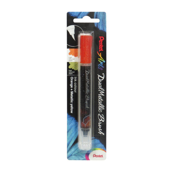 MARCADOR-PENTEL-DUAL-METALLIC-BRUSH-NARANJA-Y-AMARILLO_M040-468_3 MARCADOR PENTEL DUAL METALLIC BRUSH NARANJA Y AMARILLO