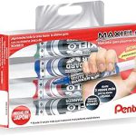 MARCADOR PENTEL PARA PIZARRON MAXIFLO SURTIDO CON 4 PIEZAS