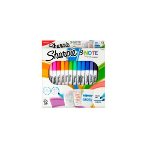 MARCADOR PERMANENTE SHARPIE SNOTE COLORES PASTEL CON 12 PZS