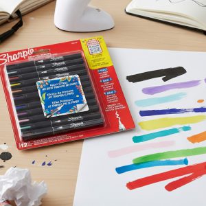 MARCADOR SHARPIE PUNTA BRUSH COLORES SURTIDOS CON 12 PIEZAS