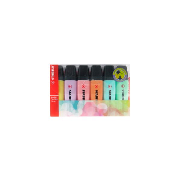 MARCATEXTOS STABILO BOSS COLORES PASTEL CON 6 PZS