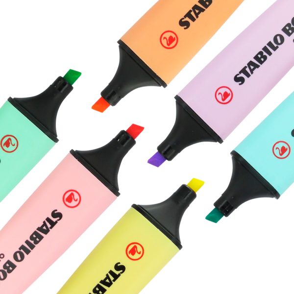 MARCATEXTOS STABILO BOSS COLORES PASTEL CON 6 PZS