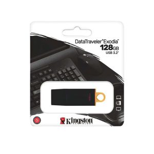 MEMORIA USB KINGSTON DATA TRAVEL EXODIA 128GB 3.2 NEGRO/AMARILLO