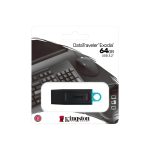 MEMORIA USB KINGSTON DATA TRAVEL EXODIA 64GB 3.2 NEGRO/AZUL