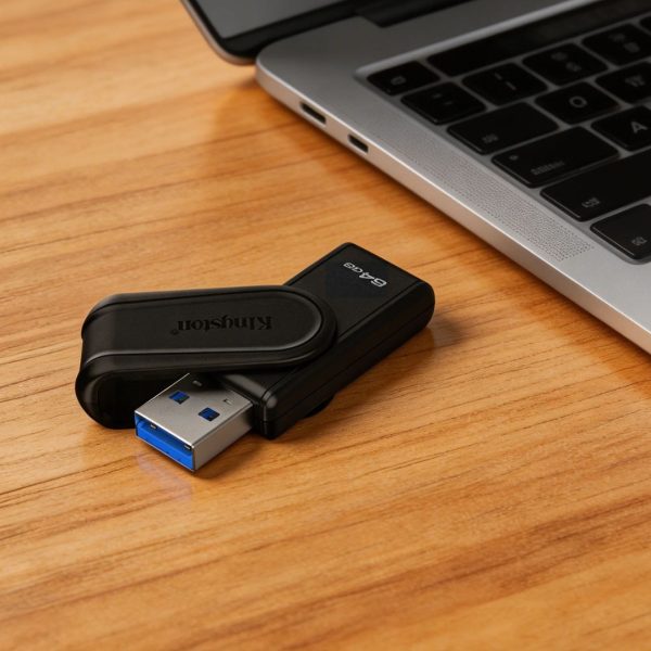 MEMORIA USB KINGSTON EXODIA DTXS/64GBUSB-A 3.0, NEGRO