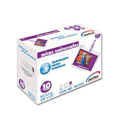 MICA TERMICA 10 MILESIMAS 10X14.5 CM CON 100 PZS