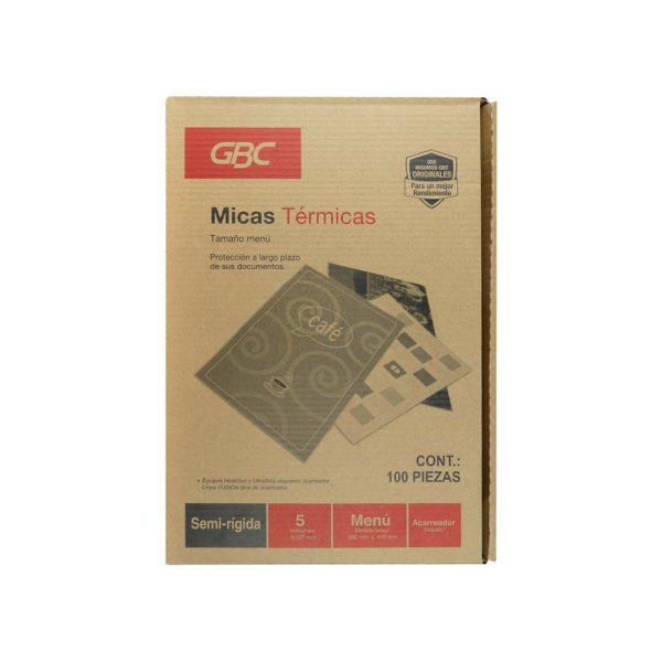 MICA TERMICA 5 MILESIMAS DOBLE CARTA M130248 CON 100 PZS