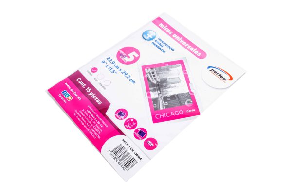 MICA TERMICA 5 MILESIMAS CARTA CON 15 PZS