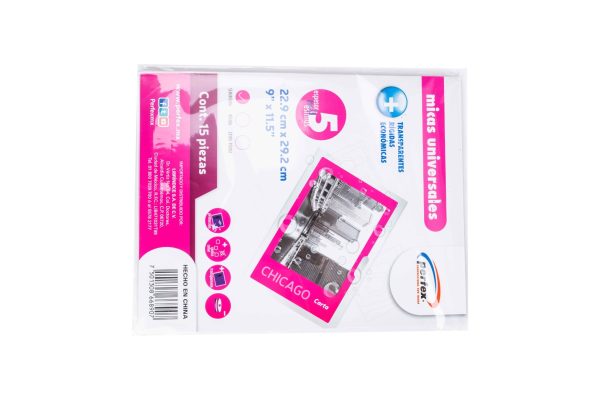 MICA TERMICA 5 MILESIMAS CARTA CON 15 PZS