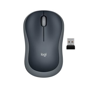MOUSE INALAMBRICO LOGITECH M185 USB-OPT NEGRO CON GRIS