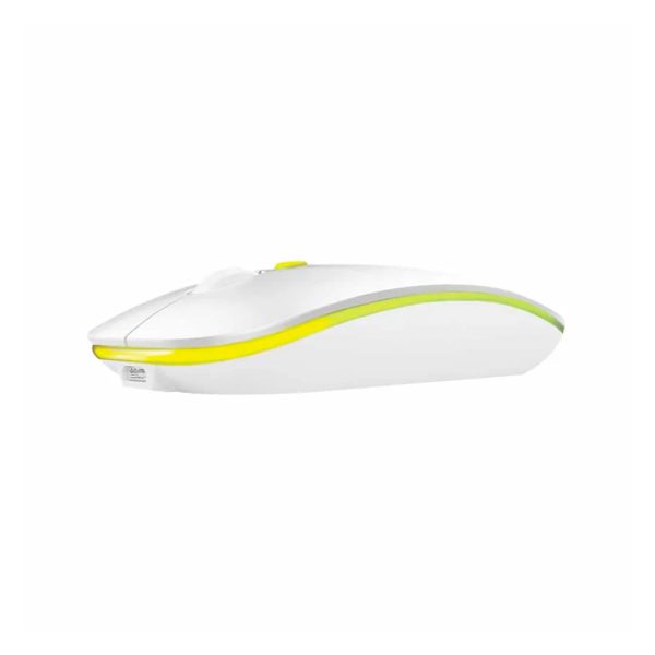 MOUSE NEXTEP INALÁMBRICO RECARGABLE DELGADO/SILENCIOSO RGB 1600 DPI COLOR BLANCO