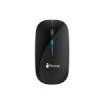 MOUSE NEXTEP INALÁMBRICO RECARGABLE DELGADO/SILENCIOSO RGB 1600 DPI COLOR NEGRO