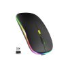 MOUSE NEXTEP INALÁMBRICO RECARGABLE DELGADO/SILENCIOSO RGB 1600 DPI COLOR NEGRO
