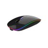 MOUSE NEXTEP INALÁMBRICO RECARGABLE DELGADO/SILENCIOSO RGB 1600 DPI COLOR NEGRO