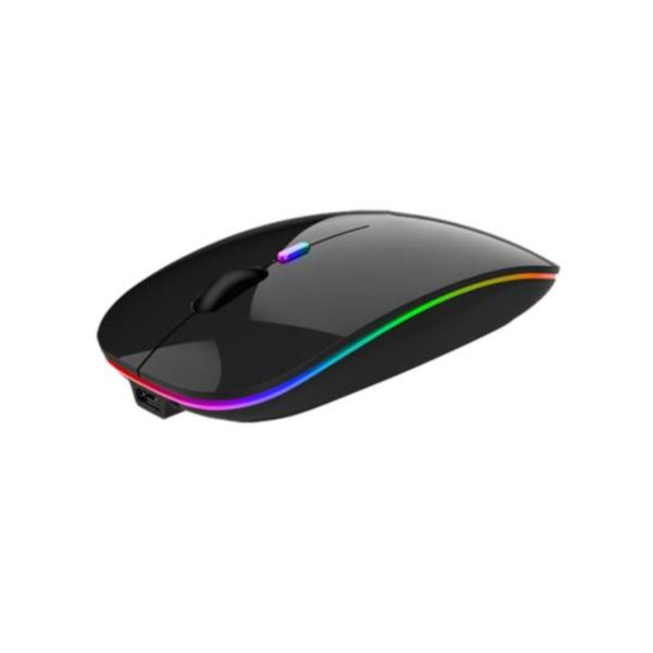 MOUSE NEXTEP INALÁMBRICO RECARGABLE DELGADO/SILENCIOSO RGB 1600 DPI COLOR NEGRO