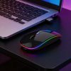 MOUSE NEXTEP INALÁMBRICO RECARGABLE DELGADO/SILENCIOSO RGB 1600 DPI COLOR NEGRO