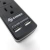 MULTICONTACTO DE 6 SALIDAS VERTICALES Y DOBLE CARGADOR USB 905-3005