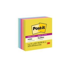 NOTAS ADHESIVAS POST-IT 654-5SSJOY SUMMER JOY 76X76MM CON 450 HOJAS