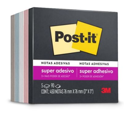 NOTAS ADHESIVAS POST-IT 654-5SSNE SERENIDAD 76X76 MM CON 5 PIEZAS DE 90 HOJAS