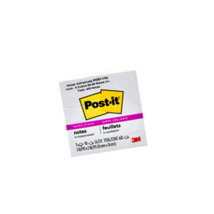 NOTAS ADHESIVAS POST-IT BLANCO 76X76 MM SUPER STICKY CON 5 PIEZAS DE 450 HOJAS