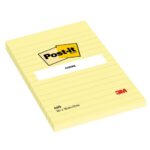 NOTAS ADHESIVAS POST-IT RAYADO AMARILLO 10X15 CM 660-1PK