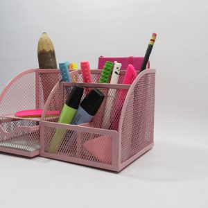 ORGANIZADOR DE ESCRITORIO MESH ROSA 3027ME