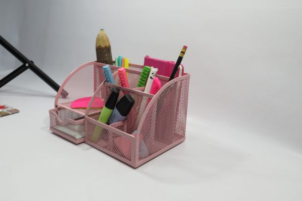 ORGANIZADOR DE ESCRITORIO MESH ROSA 3027ME