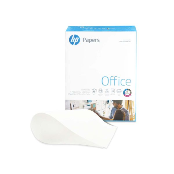 PAPEL BOND HP CARTA 92 % BLANCURA PAQUETE CON 500 HOJAS 75 GRS