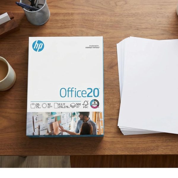 PAPEL BOND HP CARTA 92 % BLANCURA PAQUETE CON 500 HOJAS 75 GRS