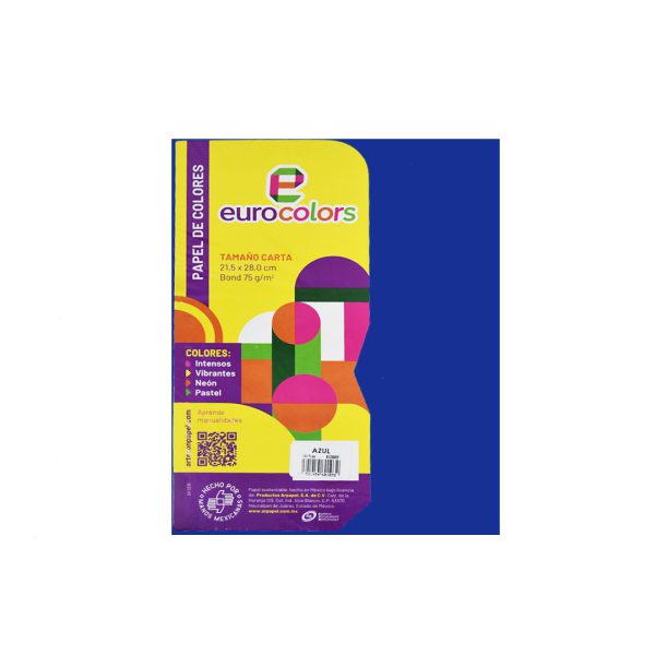 PAPEL BRIGHT TAMAÑO CARTA AZUL REY CON 100 HOJAS