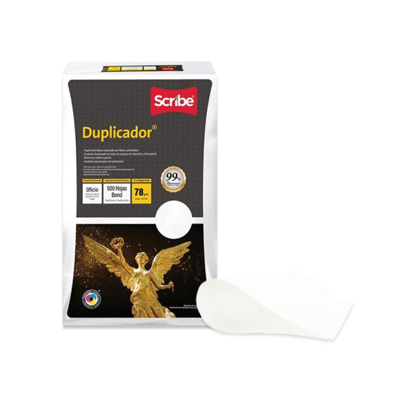 PAPEL DUPLICADOR OFICIO 99 % BLANCURA PAQUETE CON 500 HOJAS 78 GRS