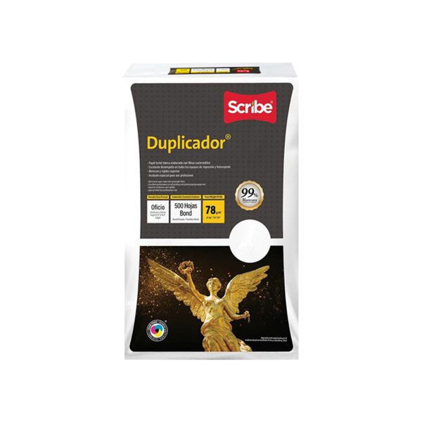 PAPEL DUPLICADOR OFICIO 99 % BLANCURA PAQUETE CON 500 HOJAS 78 GRS