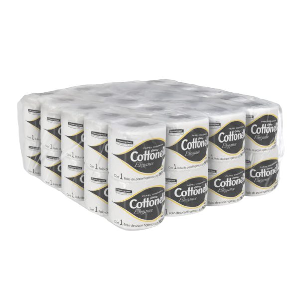PAPEL HIGIENICO BLANCO KLEENEX COTTONELLE 90429 PAQUETE 40 ROLLOS CON 360 HOJAS