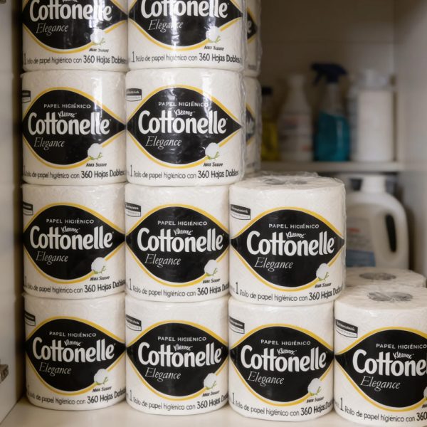 PAPEL HIGIENICO BLANCO KLEENEX COTTONELLE 90429 PAQUETE 40 ROLLOS CON 360 HOJAS