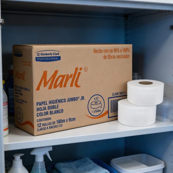 PAPEL HIGIENICO MARLI CON 90531 12 ROLLOS DE 180 M