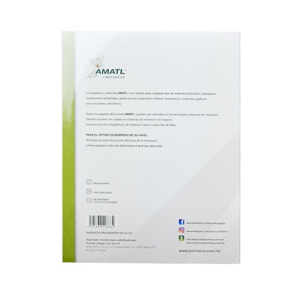 PAPEL OPALINA CARTA BLANCO PAQUETE CON 100 HOJAS 180 GRS