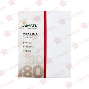 PAPEL OPALINA CARTA MARFIL PAQUETE CON 100 HOJAS 180 GRS