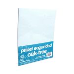 PAPEL SEGURIDAD CARTA VERDE CLARO PAQUETE CON 100 HOJAS