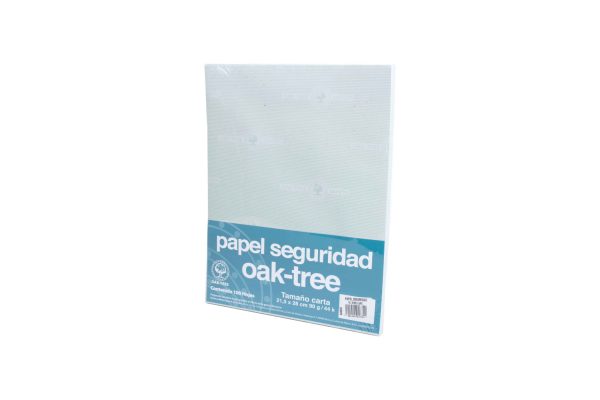 PAPEL SEGURIDAD CARTA VERDE CLARO PAQUETE CON 100 HOJAS