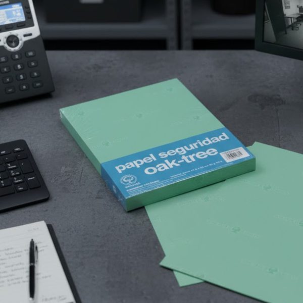 PAPEL SEGURIDAD CARTA VERDE OSCURO PAQUETE CON 100 HOJAS