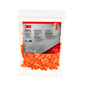 PAQUETE DE TAPONES AUDITIVOS DESECHABLES 80 PARES COLOR NARANJA 3M