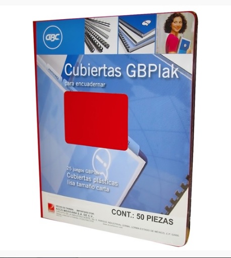 PASTA GBPLAK CARTA LISO ROJO P3547 CON 25 JUEGOS