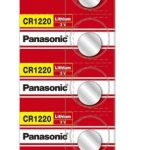 PILA DE LITIO PANASONIC CR1220 TIRA CON 5 PZS