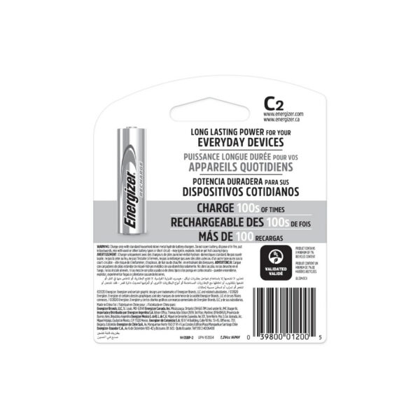PILA RECARGABLE ENERGIZER C CON 2 PIEZAS NH35BP-2