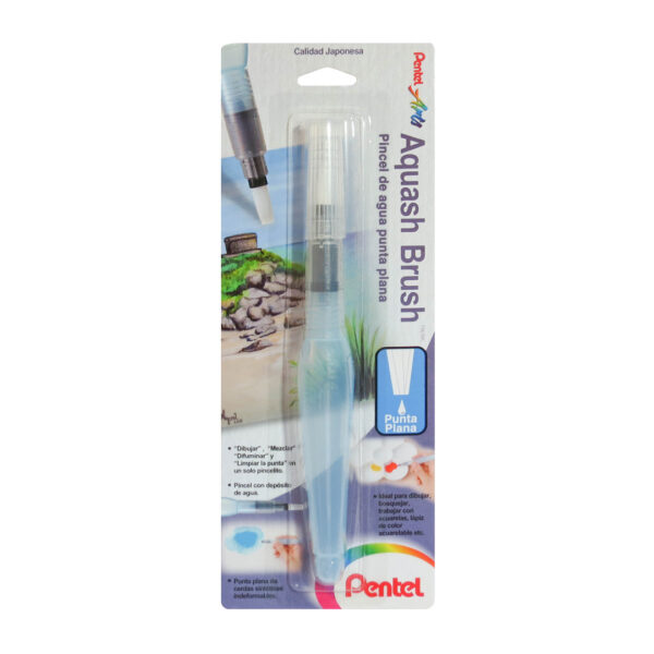 PINCEL PUNTA PLANA AQUASH BRUSH  CON DEPÓSITO DE AGUA