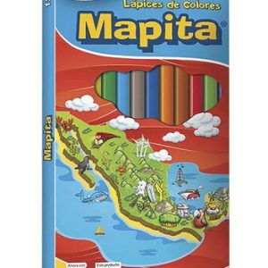 LAPICES DE COLORES MAPITA MARCA DIXON CON 12 COLORES
