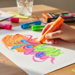 PINTURA TEMPERA SOLIDA COLORES NEON CON 6 PIEZAS