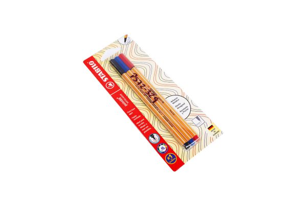 PLUMIN ROTULADOR STABILO POINT ESTUCHE CON 3 COLORES